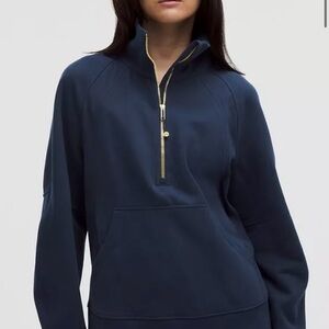 Lululemon NWT, still in package, Women's Scuba Long Funnel Neck w/Gold Half-Zip